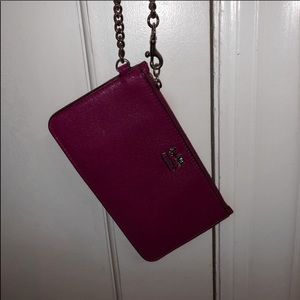 Coach pink wristlet